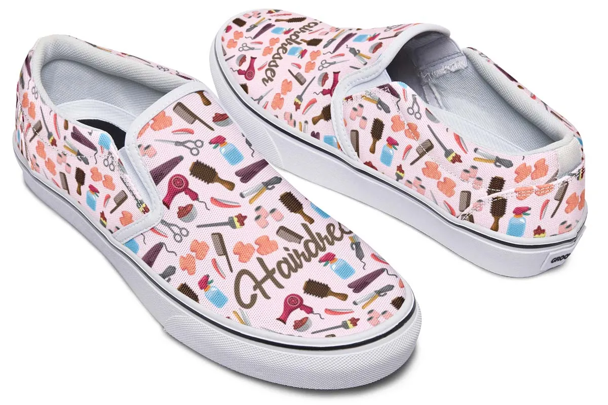 Hairdresser Pattern Slip-On Shoes