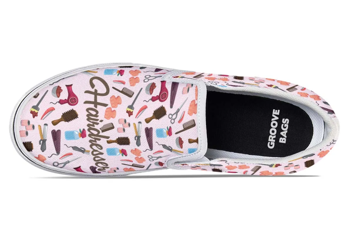 Hairdresser Pattern Slip-On Shoes