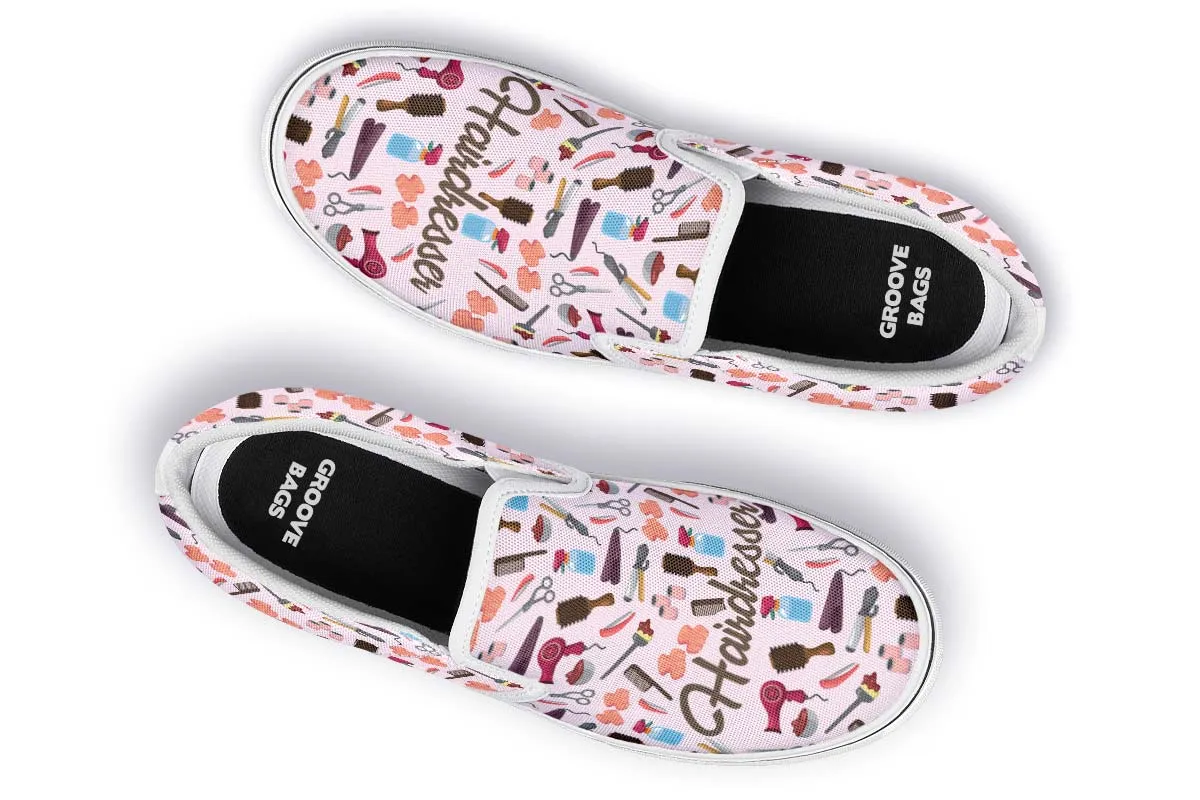 Hairdresser Pattern Slip-On Shoes