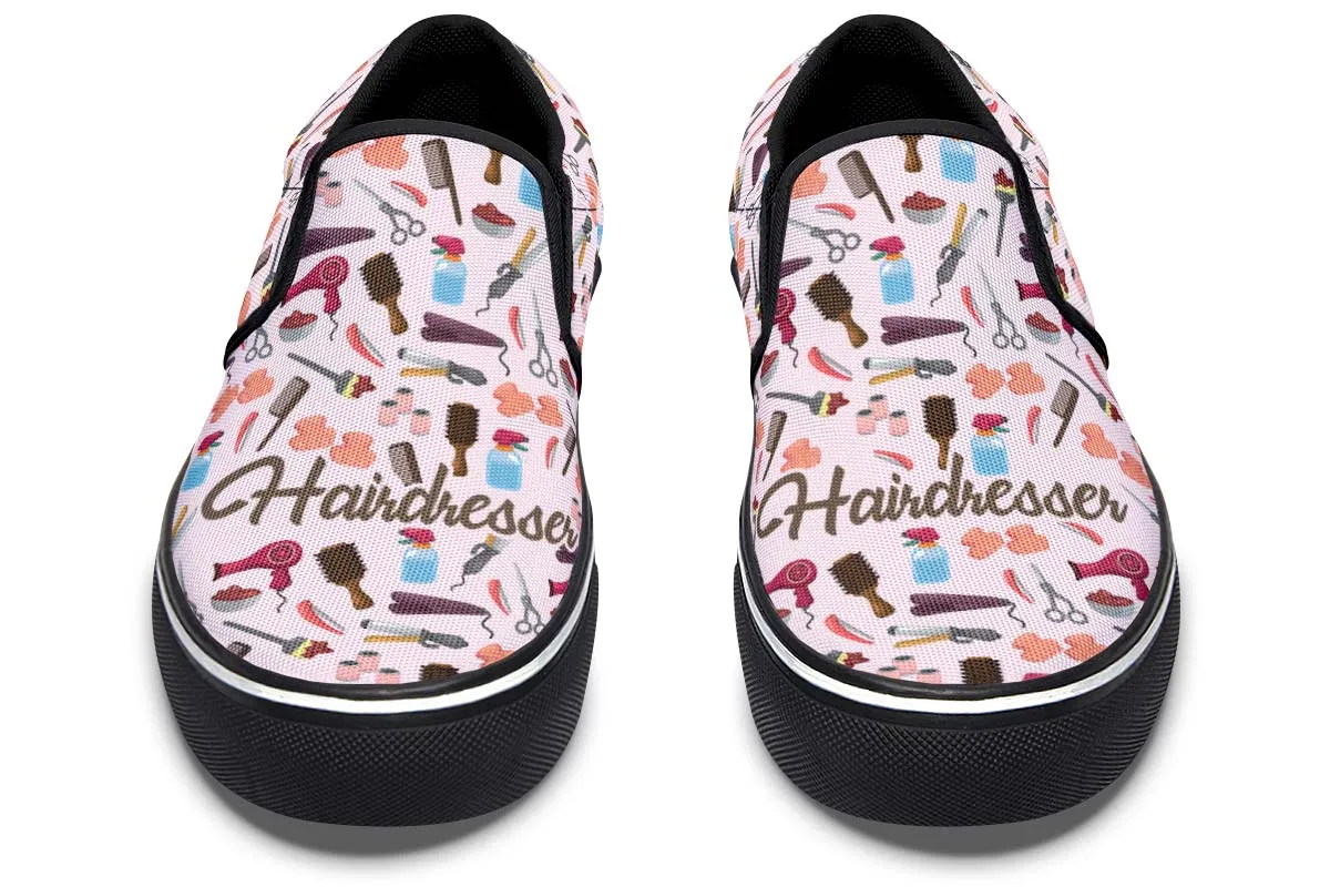Hairdresser Pattern Slip-On Shoes