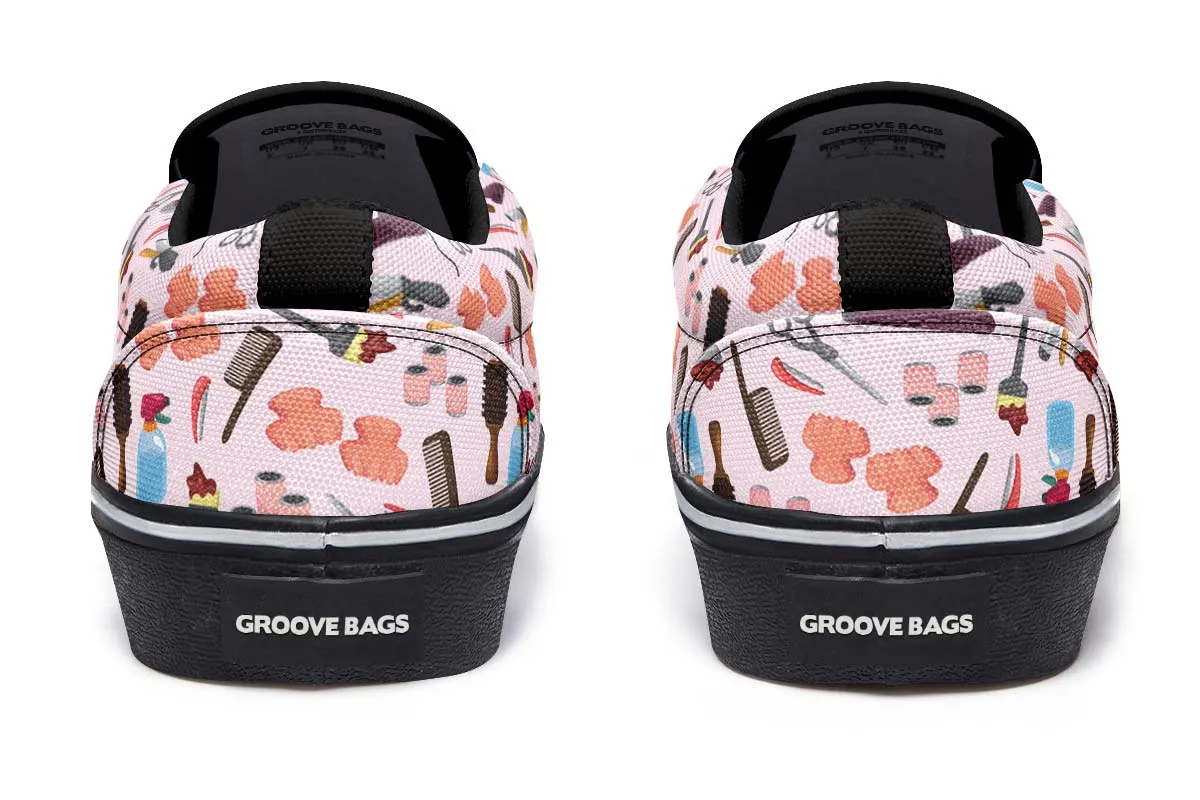 Hairdresser Pattern Slip-On Shoes