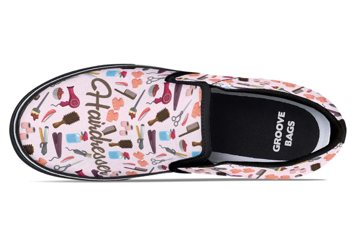 Hairdresser Pattern Slip-On Shoes