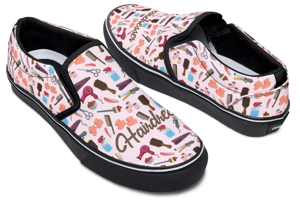 Hairdresser Pattern Slip-On Shoes
