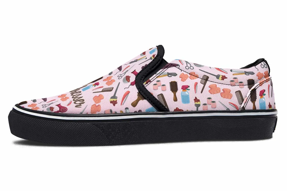 Hairdresser Pattern Slip-On Shoes