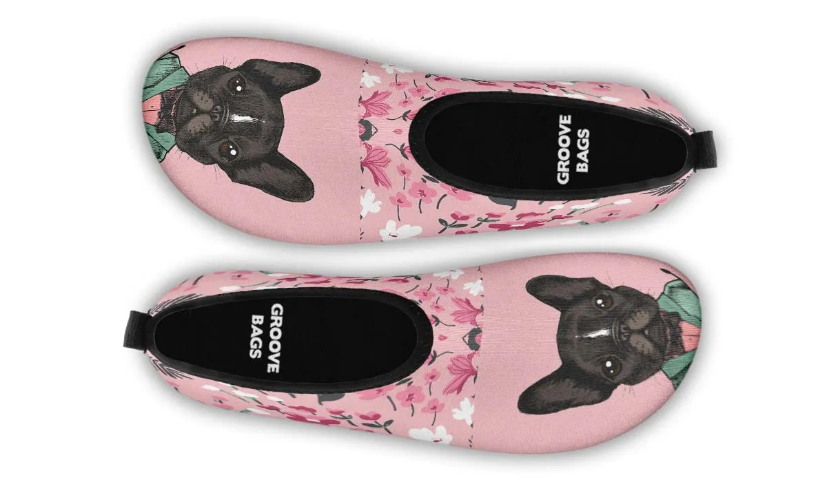 Handsome French Bulldog Aqua Barefoot Shoes