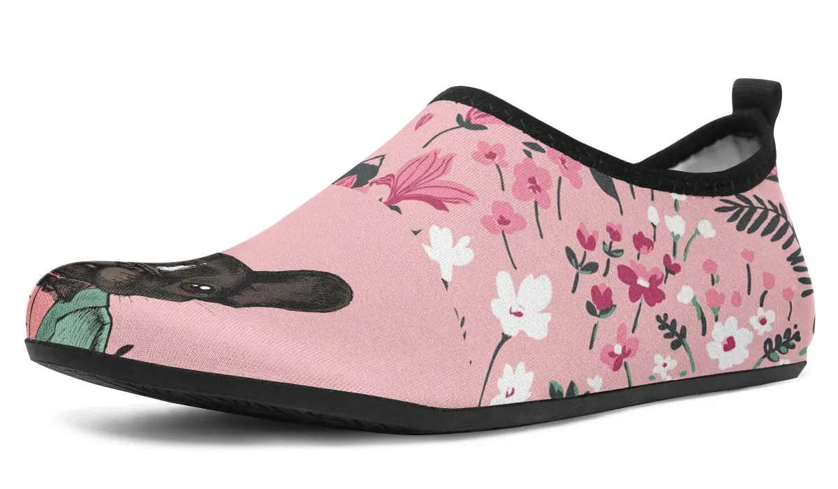 Handsome French Bulldog Aqua Barefoot Shoes
