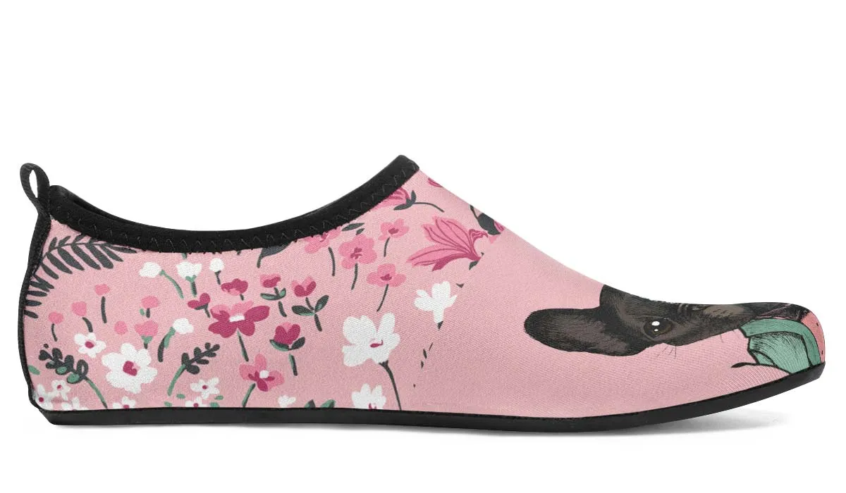 Handsome French Bulldog Aqua Barefoot Shoes