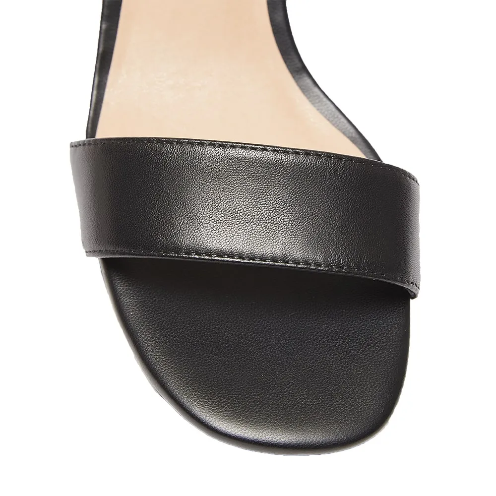 Harmony Heel in Black Leather