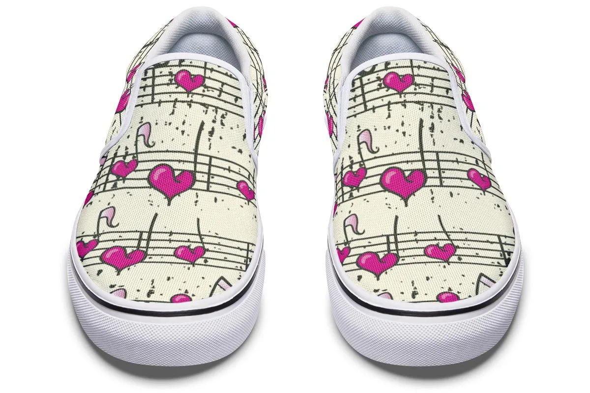 Heart Music Slip-On Shoes