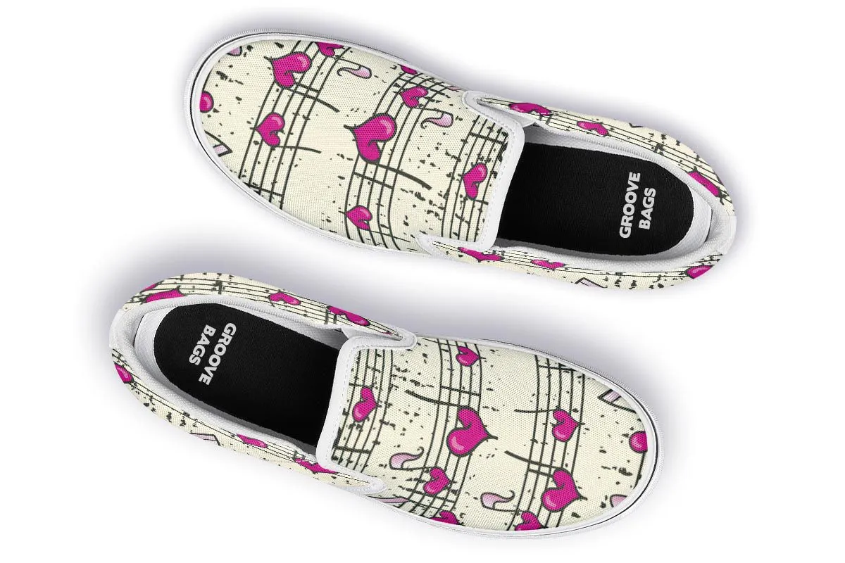 Heart Music Slip-On Shoes