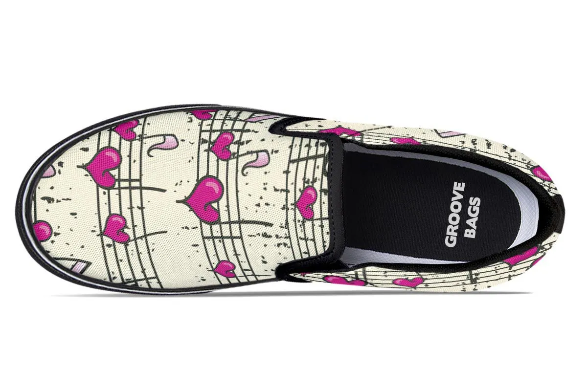 Heart Music Slip-On Shoes