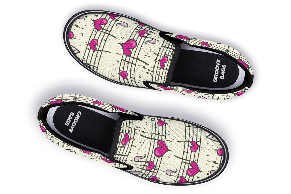 Heart Music Slip-On Shoes