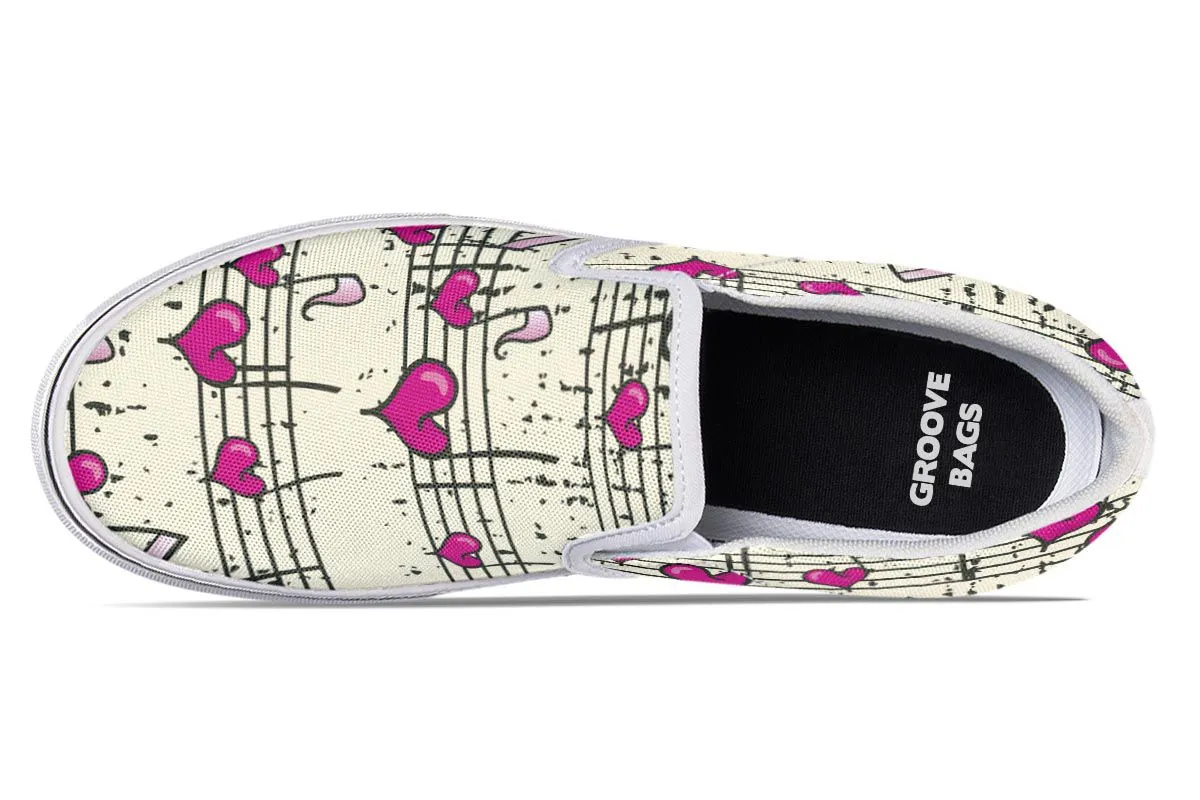 Heart Music Slip-On Shoes