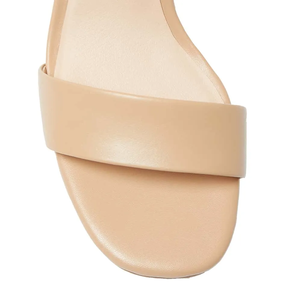 Heather Heel in Nude Leather
