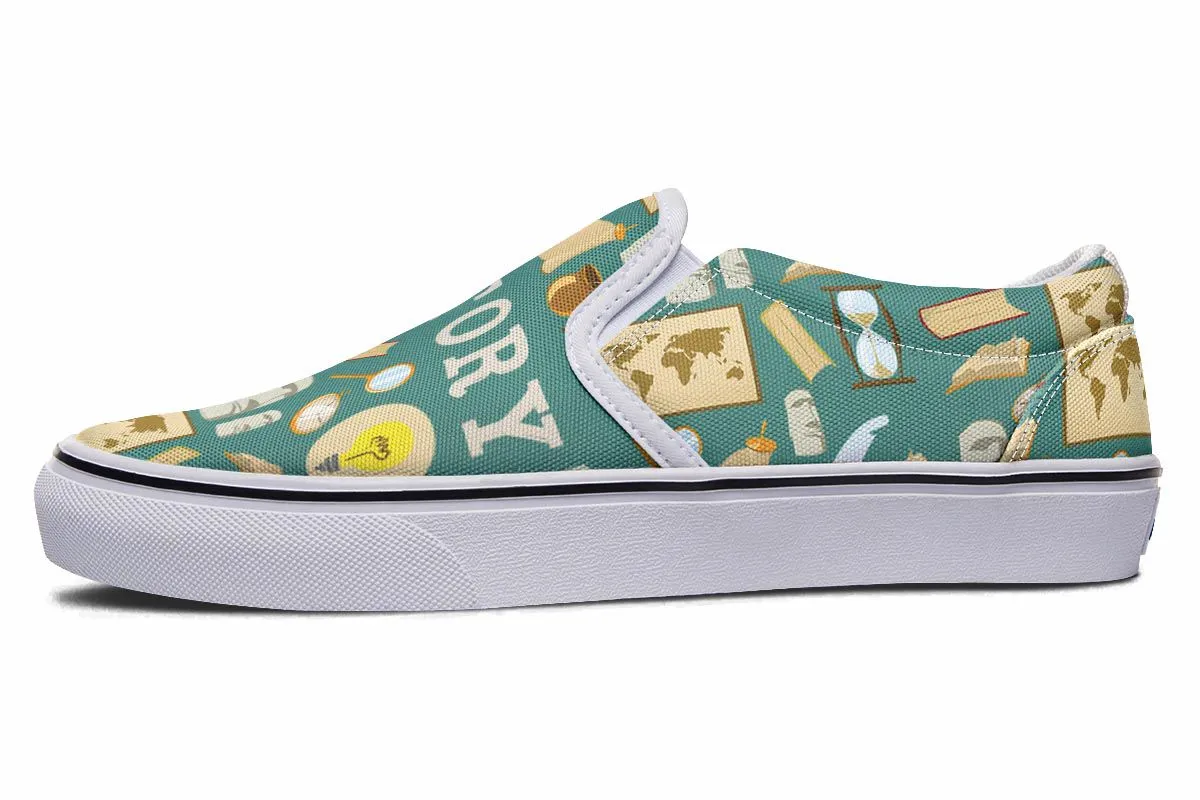 History Buff Slip-On Shoes