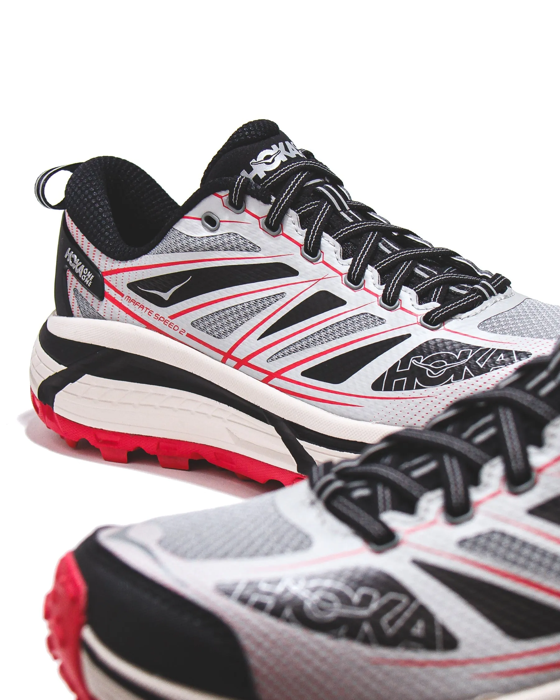 Hoka One One Unisex Mafate Speed 2 Galactic Grey Ruby Red 1126851-GTCG