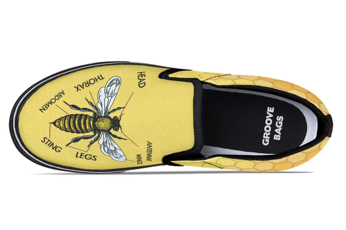 Honey Bee Diagram Slip-On Shoes