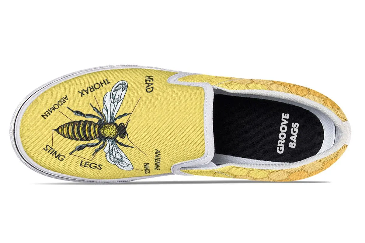 Honey Bee Diagram Slip-On Shoes