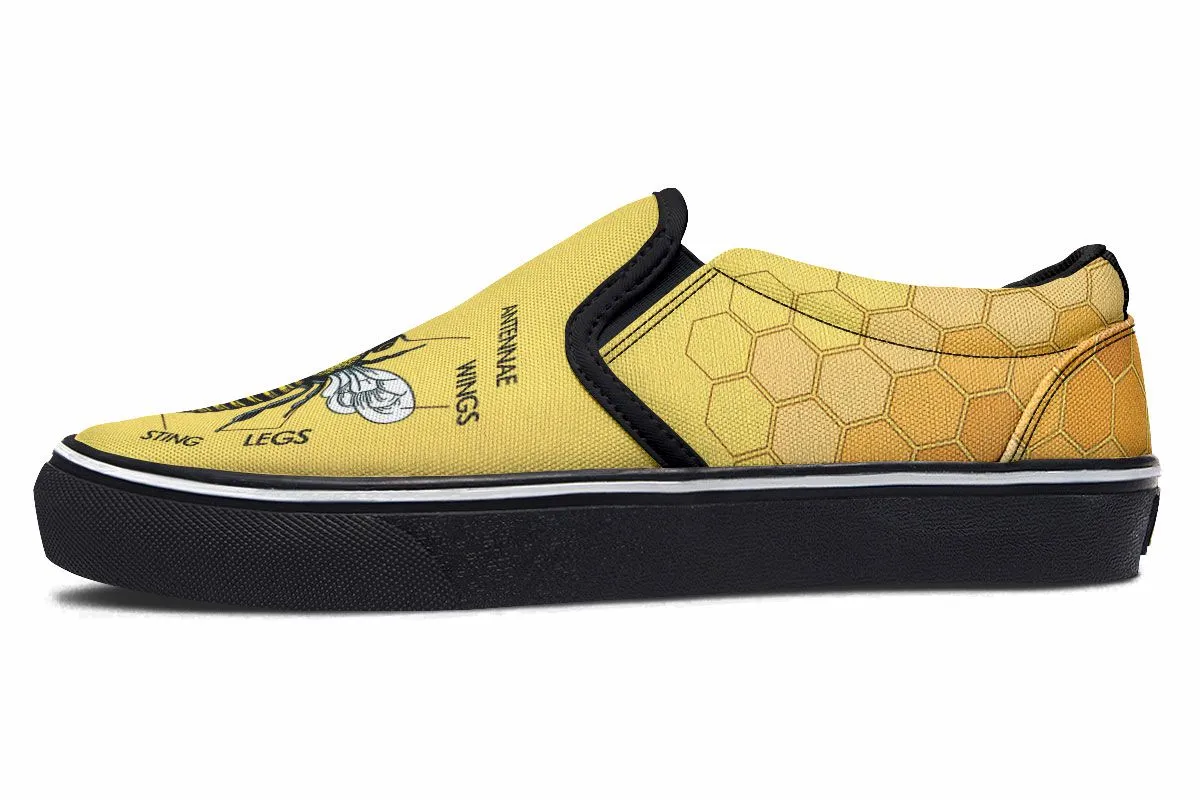 Honey Bee Diagram Slip-On Shoes