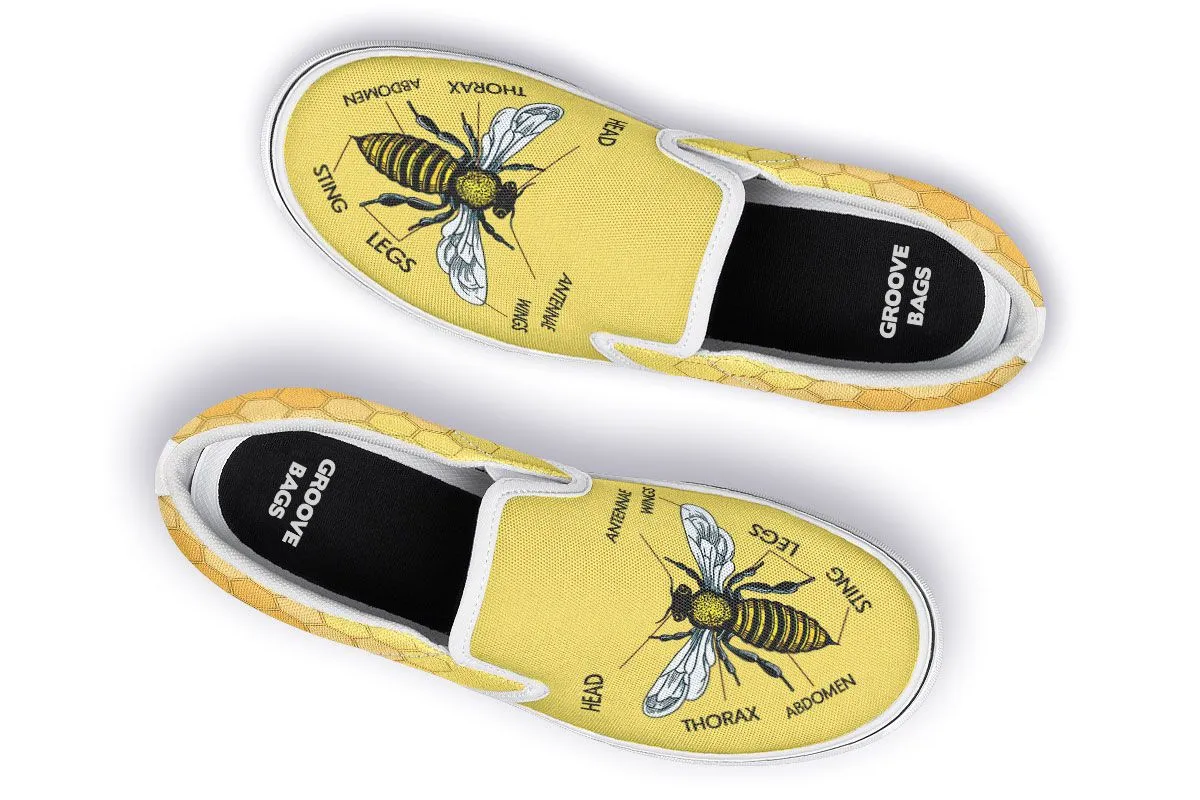 Honey Bee Diagram Slip-On Shoes
