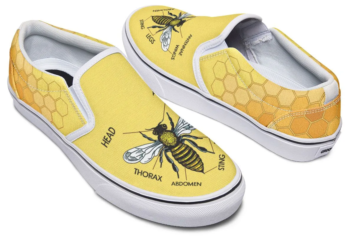 Honey Bee Diagram Slip-On Shoes