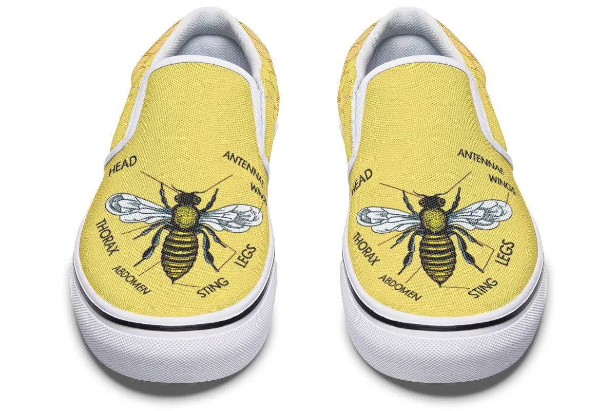 Honey Bee Diagram Slip-On Shoes
