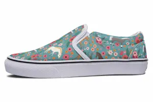 Horse Flower Slip-On Shoes