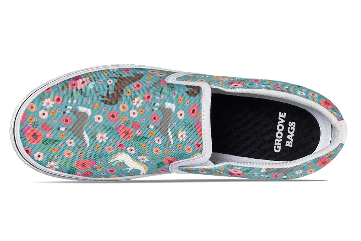 Horse Flower Slip-On Shoes