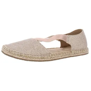 How Elastic Womens Glitter Metallic Espadrilles