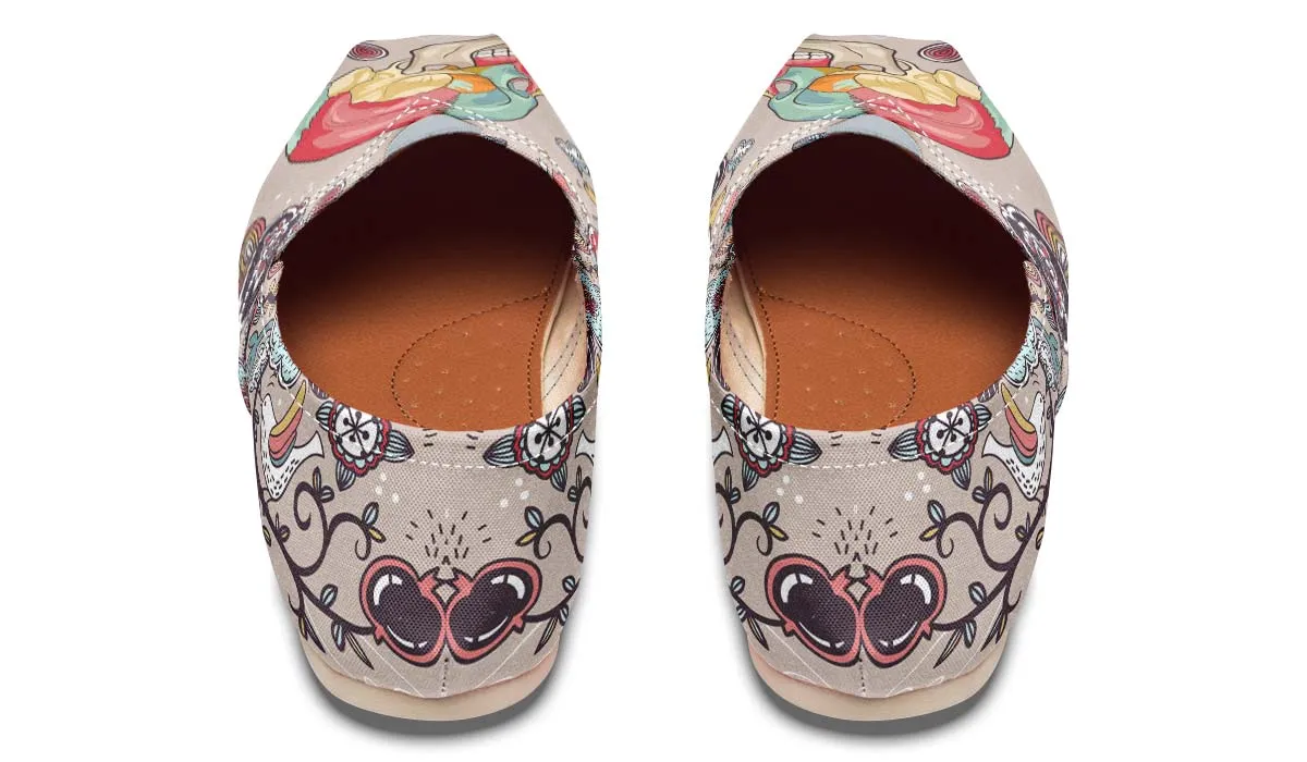 Human Skull Diagram Casual Shoes