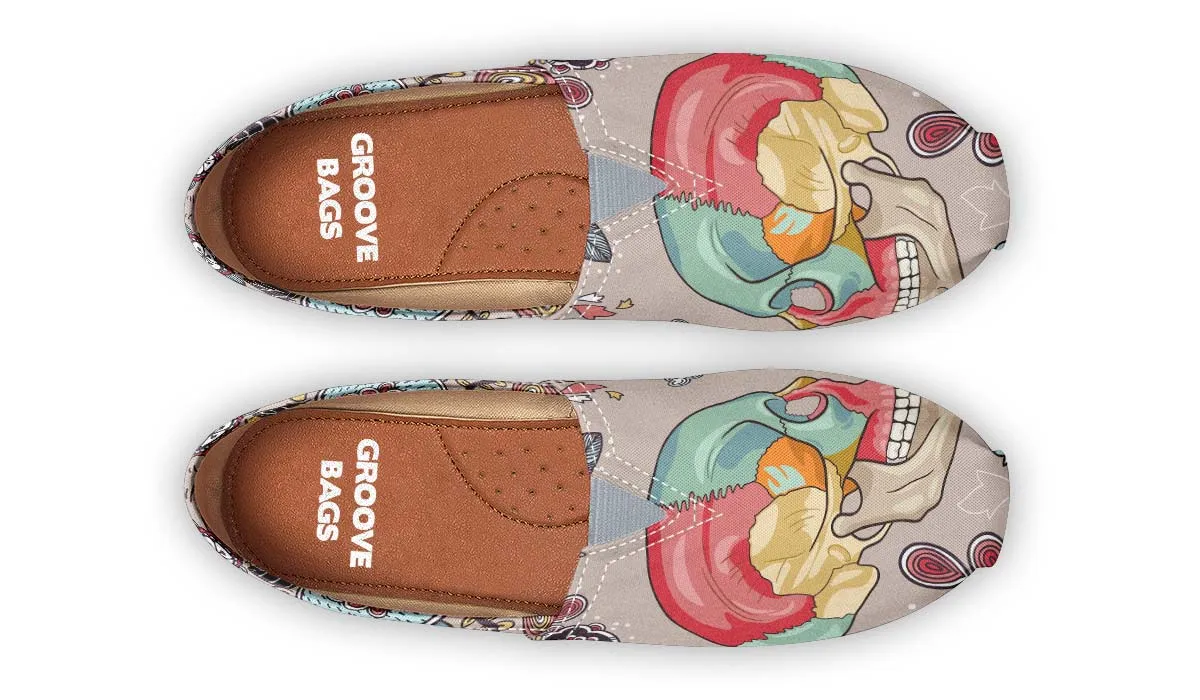 Human Skull Diagram Casual Shoes