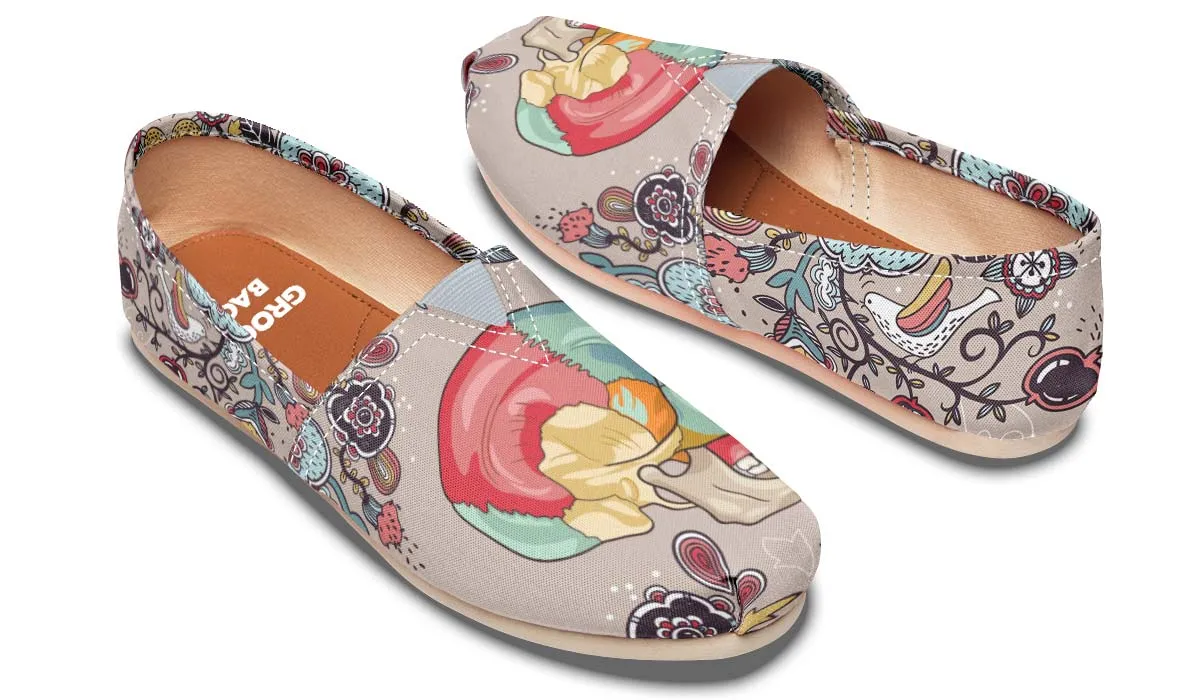 Human Skull Diagram Casual Shoes