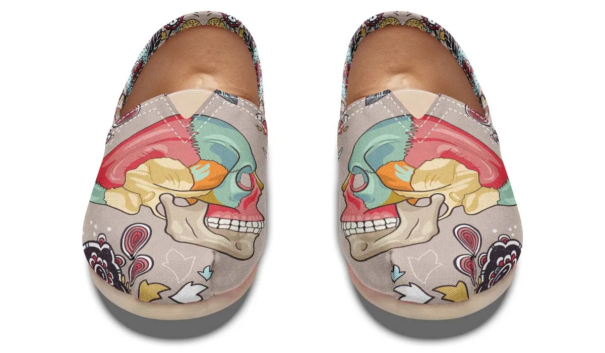 Human Skull Diagram Casual Shoes