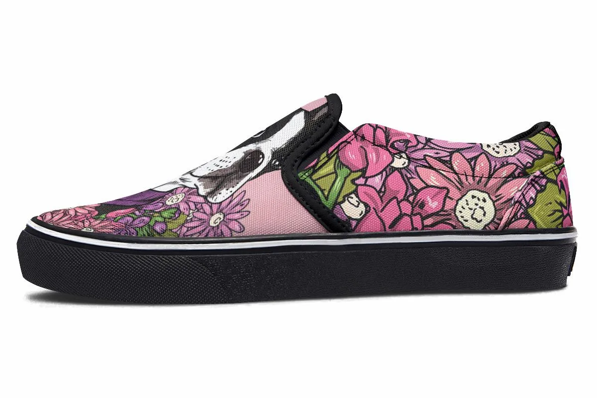 Illustrated Boston Terrier Slip-On Shoes