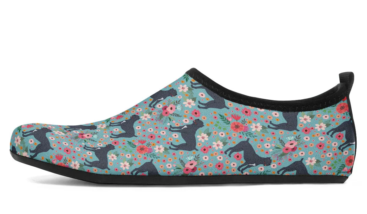 Illustrated Cane Corso Aqua Barefoot Shoes