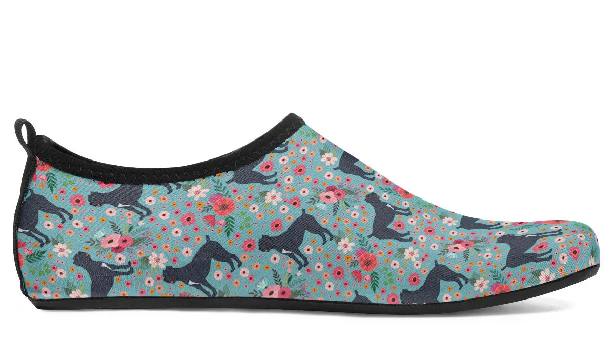 Illustrated Cane Corso Aqua Barefoot Shoes