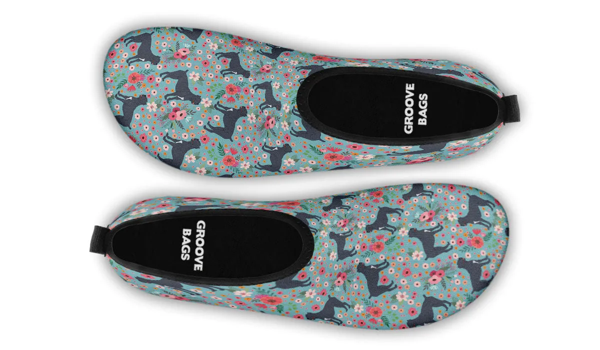 Illustrated Cane Corso Aqua Barefoot Shoes