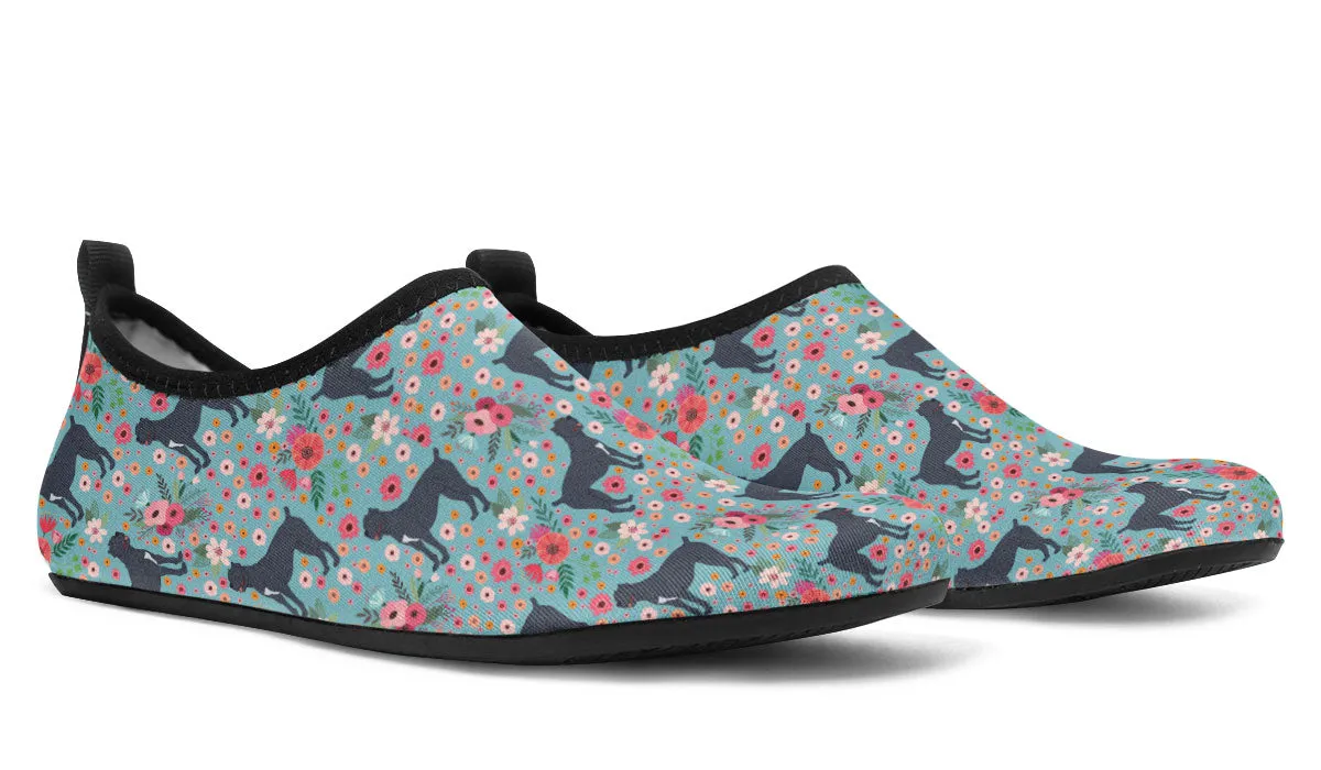 Illustrated Cane Corso Aqua Barefoot Shoes