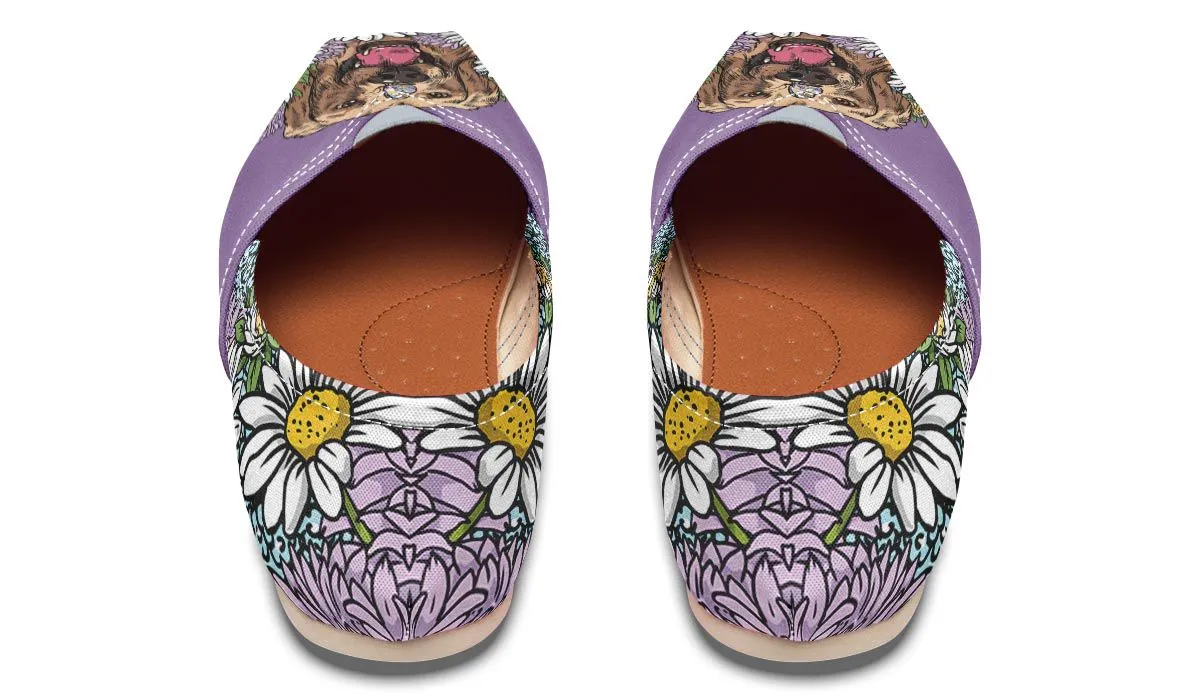 Illustrated Golden Retriever Casual Shoes