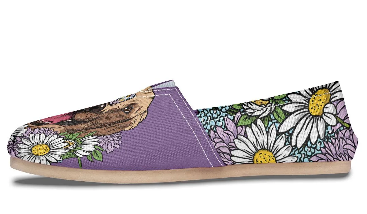 Illustrated Golden Retriever Casual Shoes
