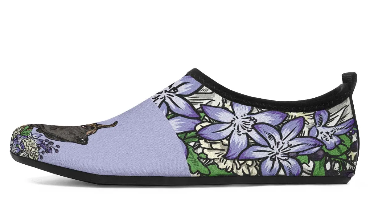 Illustrated Great Dane Aqua Barefoot Shoes