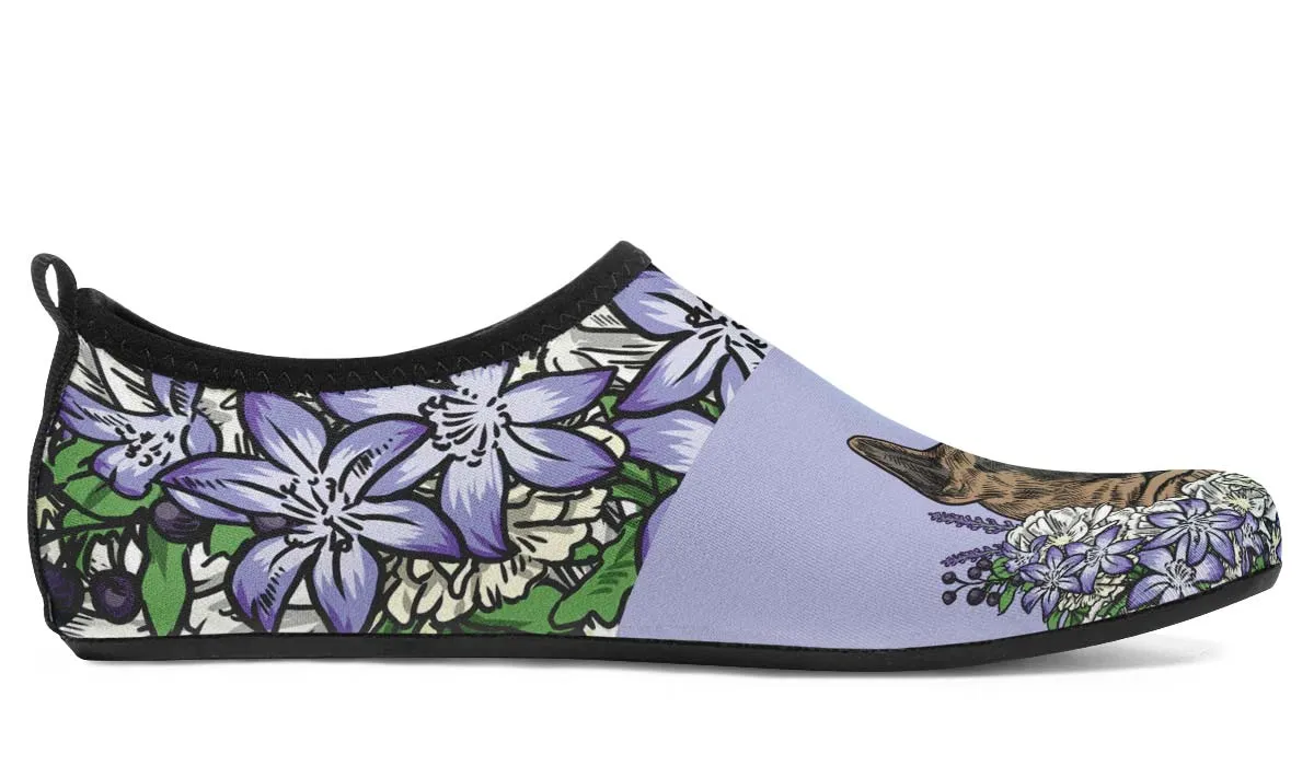 Illustrated Great Dane Aqua Barefoot Shoes