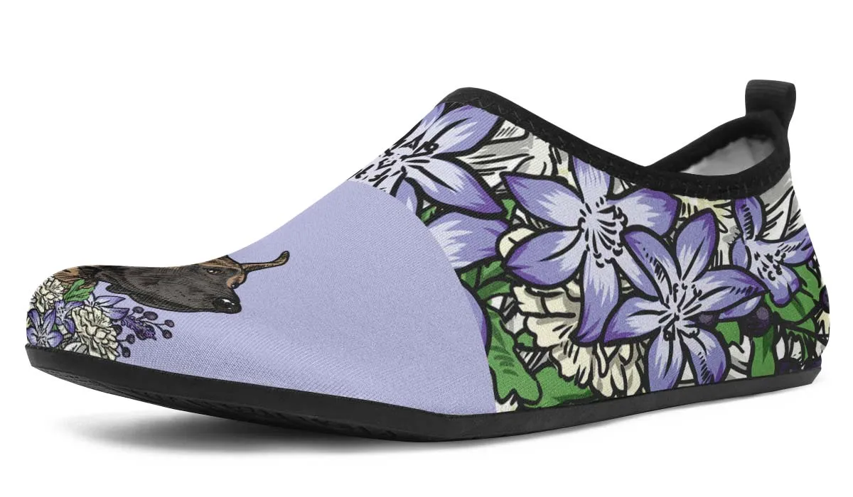 Illustrated Great Dane Aqua Barefoot Shoes