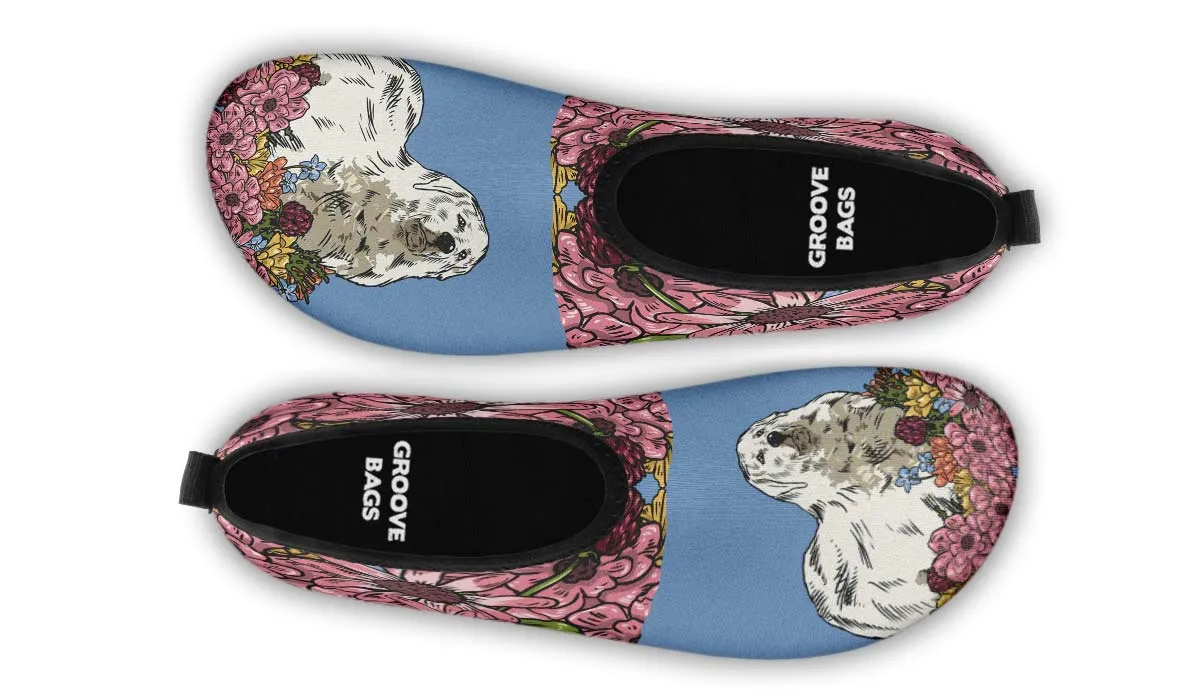 Illustrated Great Pyrenees Aqua Barefoot Shoes