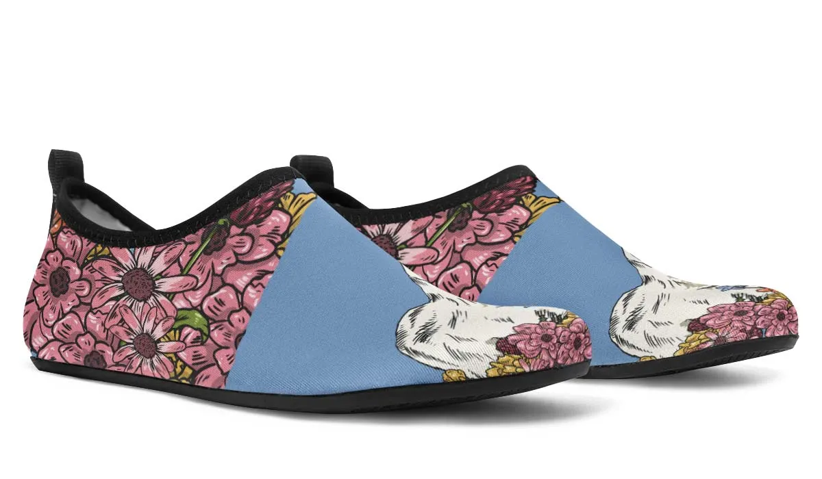 Illustrated Great Pyrenees Aqua Barefoot Shoes