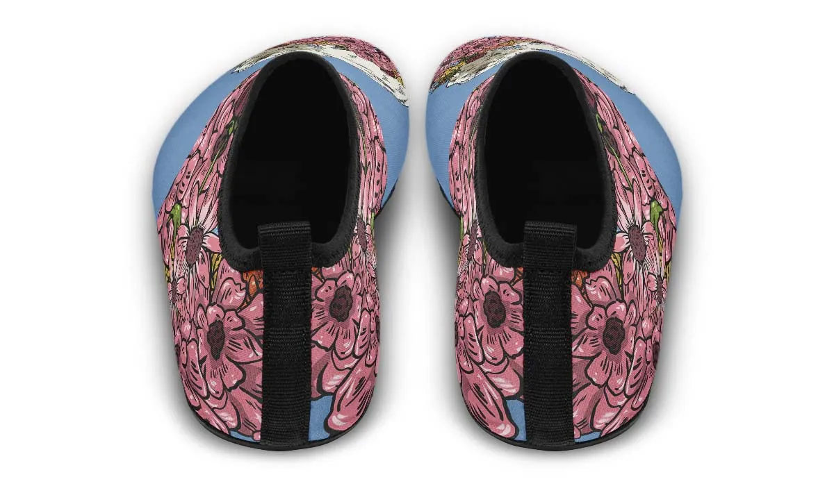 Illustrated Great Pyrenees Aqua Barefoot Shoes