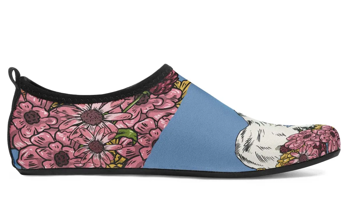 Illustrated Great Pyrenees Aqua Barefoot Shoes