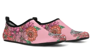 Illustrated Grey Pit Bull Aqua Barefoot Shoes