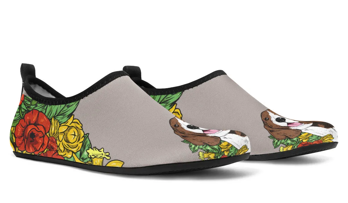 Illustrated Hound Aqua Barefoot Shoes