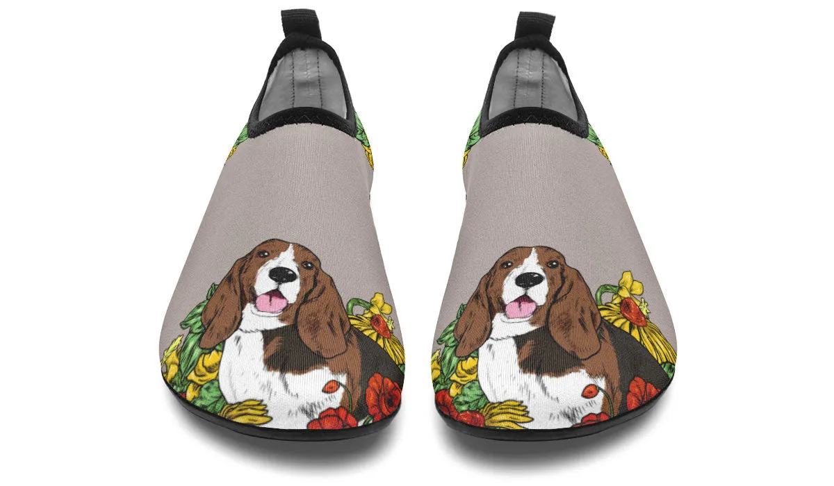 Illustrated Hound Aqua Barefoot Shoes